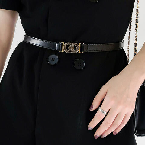 Alloy Buckle PU Belt Shop One Place