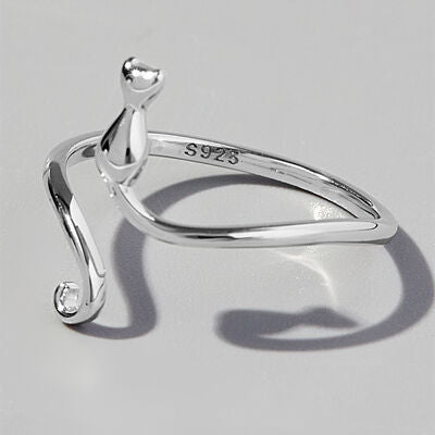 Cat Shape 925 Sterling Silver Ring Shop One Place