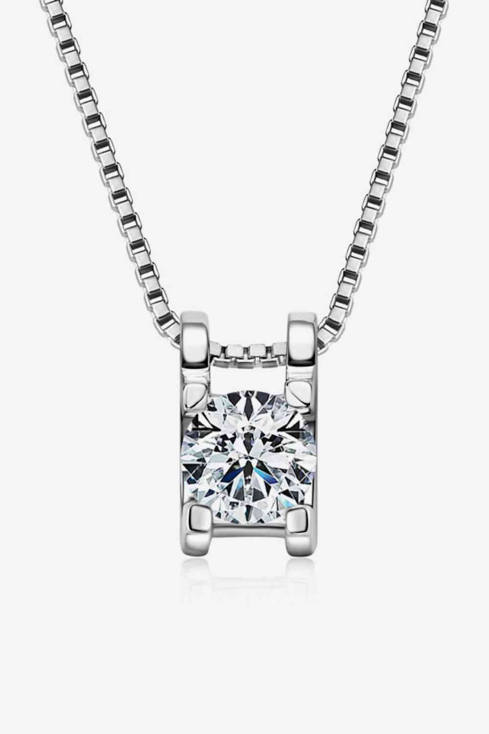 Moissanite 925 Sterling Silver Necklace Shop One Place