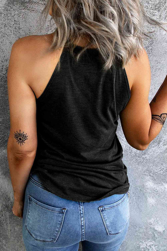 Sunflower Graphic Round Neck Tank Shop One Place