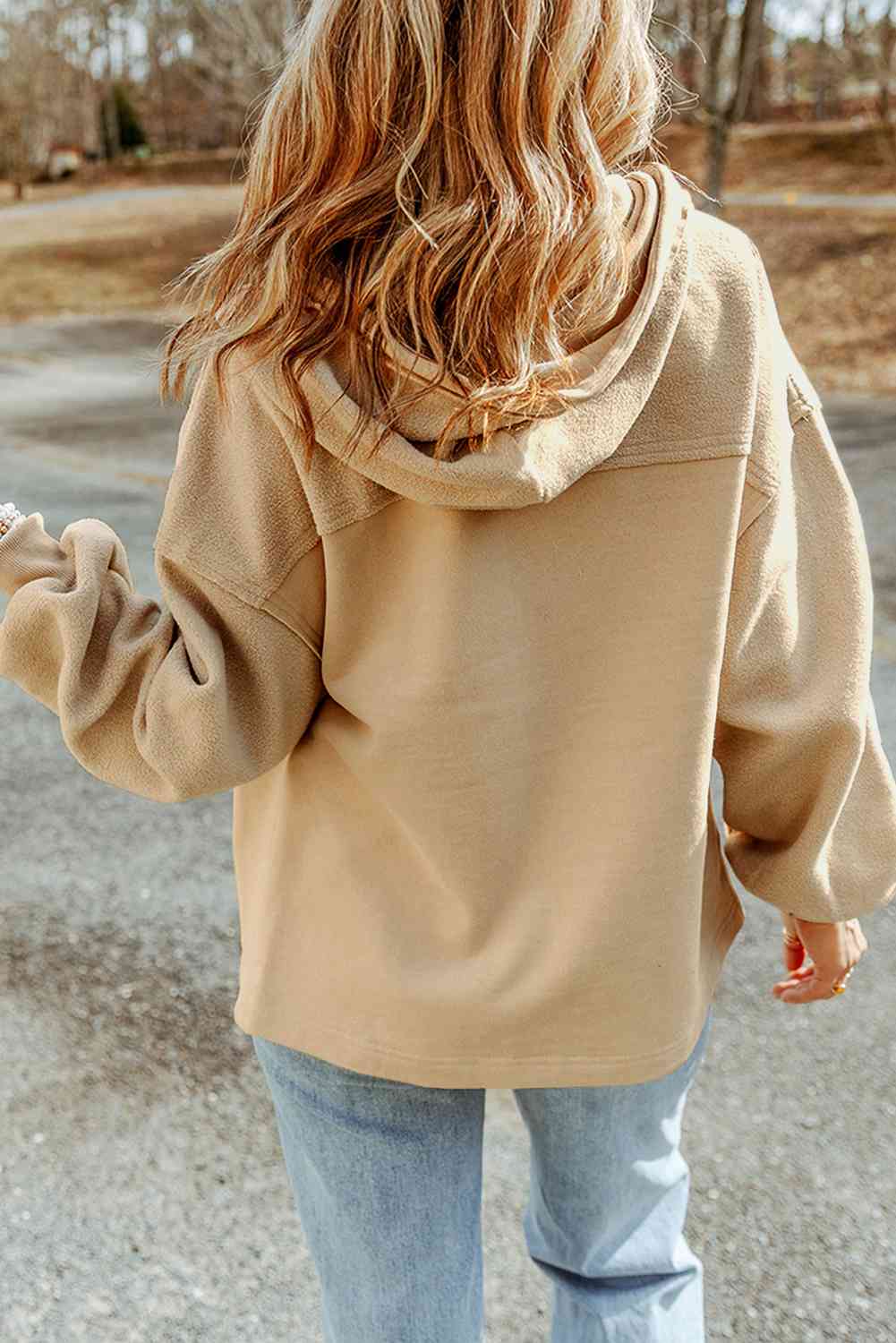 Zip-Up Drawstring Hooded Jacket Shop One Place