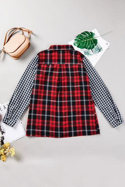 Plaid Button Up Long Sleeve Shirt Shop One Place