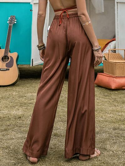 High Waist Wide Leg Pants Shop One Place
