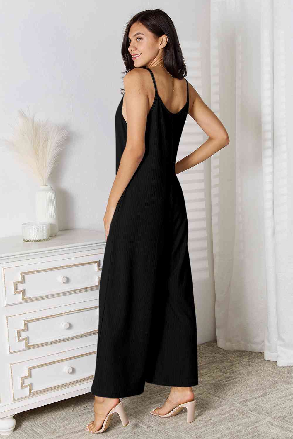 Basic Bae Full Size Spaghetti Strap V-Neck Jumpsuit Shop One Place