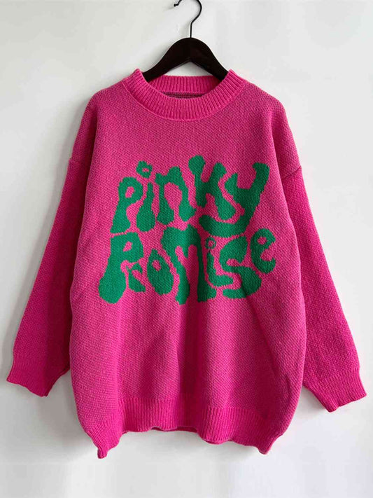 PINKY PROMISE Graphic Sweater Shop One Place