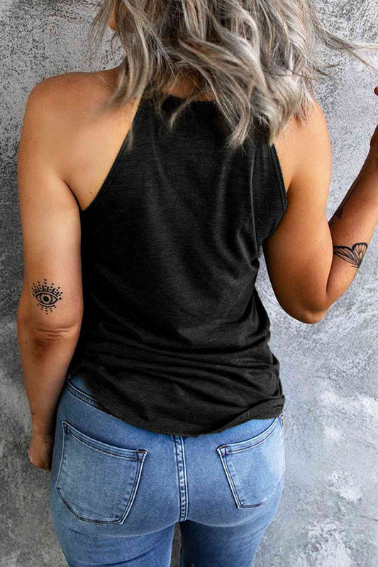 Graphic Grecian Neck Tank Shop One Place