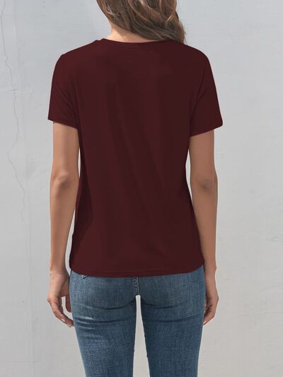 Cross Graphic Round Neck T-Shirt Shop One Place