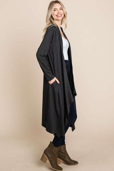 Culture Code Open Front Longline Cover Up with Pockets Shop One Place