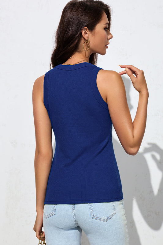 Round Neck Sleeveless Tank Shop One Place