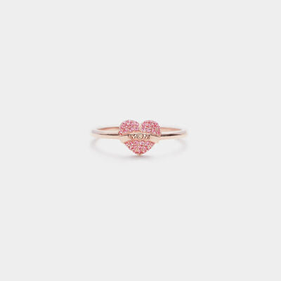 MOM Heart Shape 925 Sterling Silver Engraved Ring Shop One Place