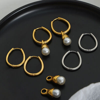 Titanium Steel Huggie Earrings Shop One Place