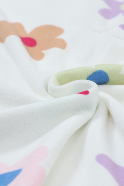 Printed Quarter Button Top and Drawstring Shorts Lounge Set Shop One Place