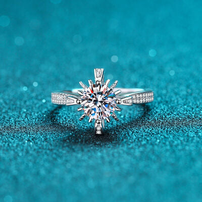 1 Carat Moissanite 925 Sterling Silver Ring Shop One Place