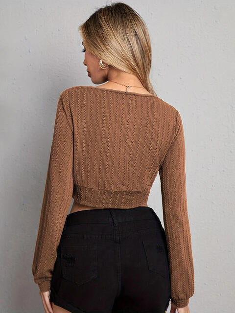V Neck Crop Top Shop One Place