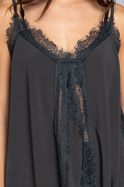 POL Lace Detail V-Neck Cami Shop One Place
