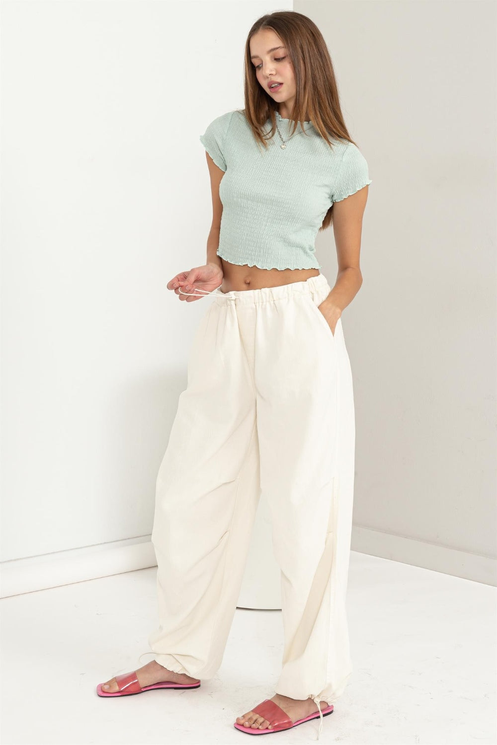 HYFVE Lettuce Hem Crop Top Shop One Place