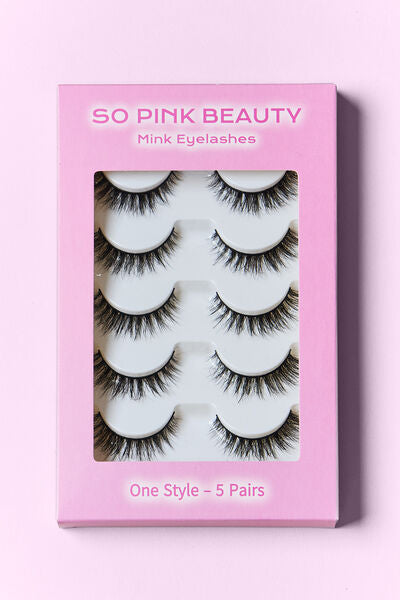 SO PINK BEAUTY Faux Mink Eyelashes 5 Pairs Shop One Place