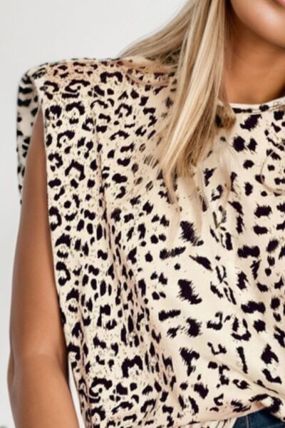 Leopard Round Neck Tank Shop One Place