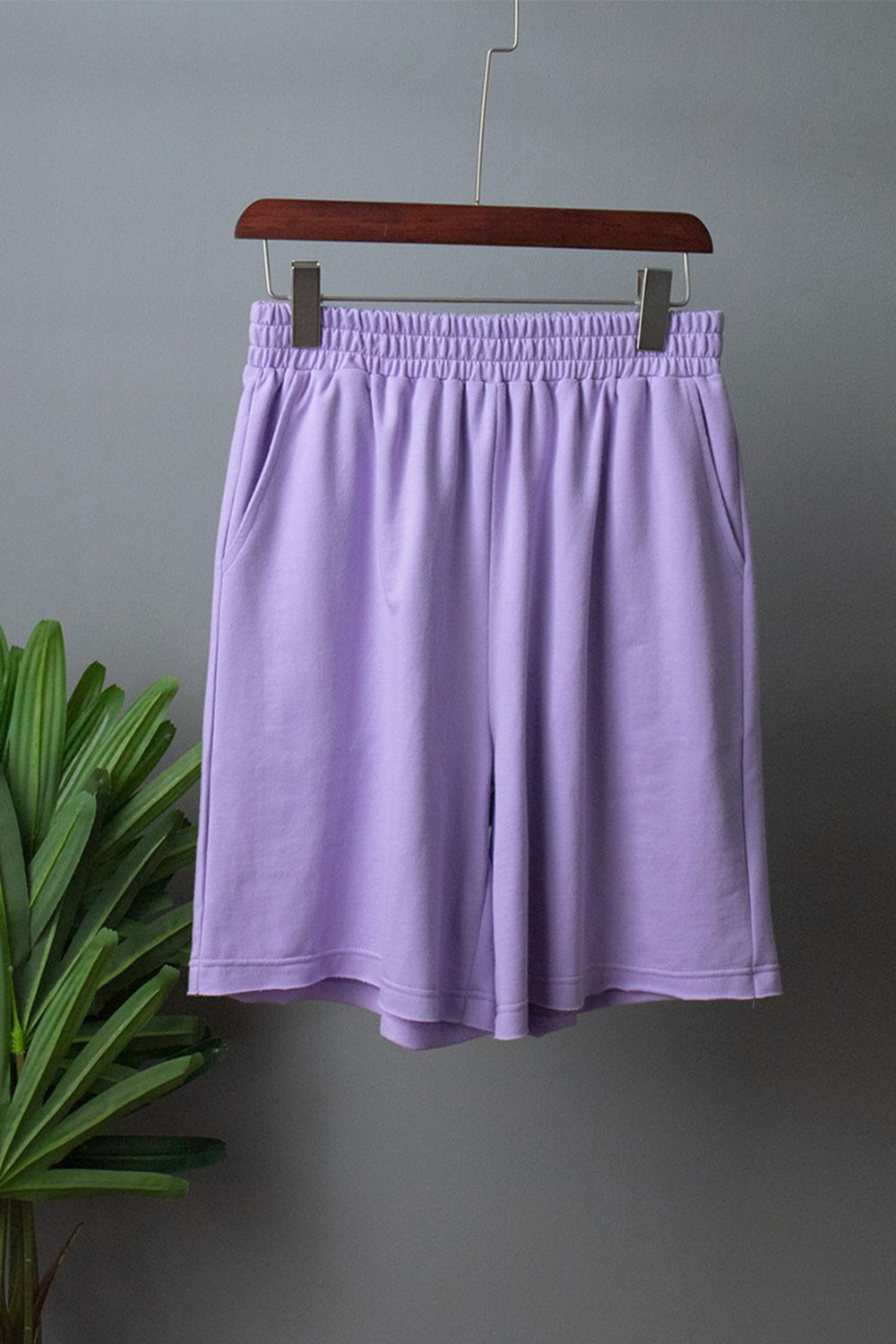 Round Neck Long Sleeve Top and Shorts Set Shop One Place