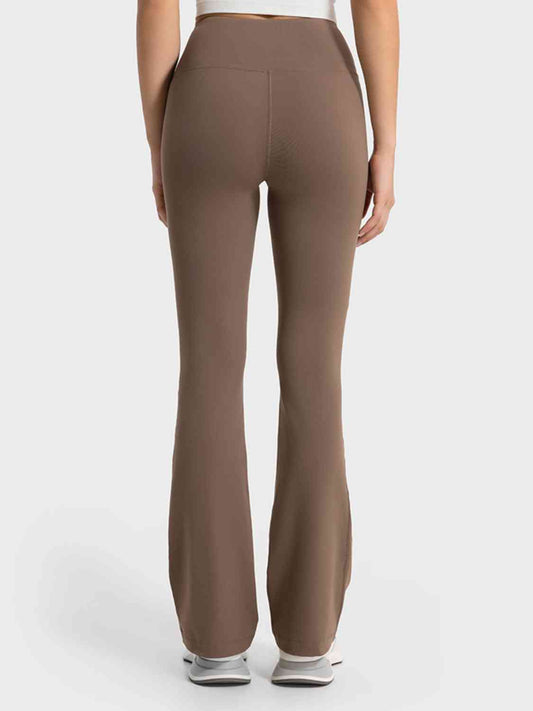 Wide Waistband Bootcut Sport Pants Shop One Place