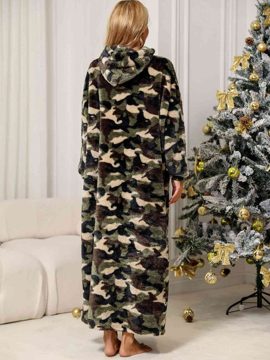 Camouflage Hooded Teddy Night Dress Shop One Place