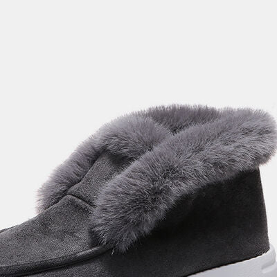 Furry Suede Snow Boots Shop One Place