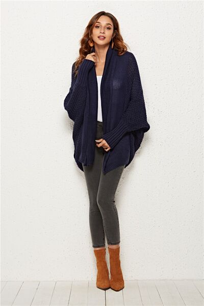 Open Front Batwing Sleeve Cardigan Shop One Place