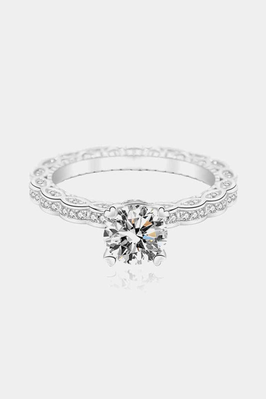 1 Carat Moissanite 925 Sterling Silver Ring Shop One Place