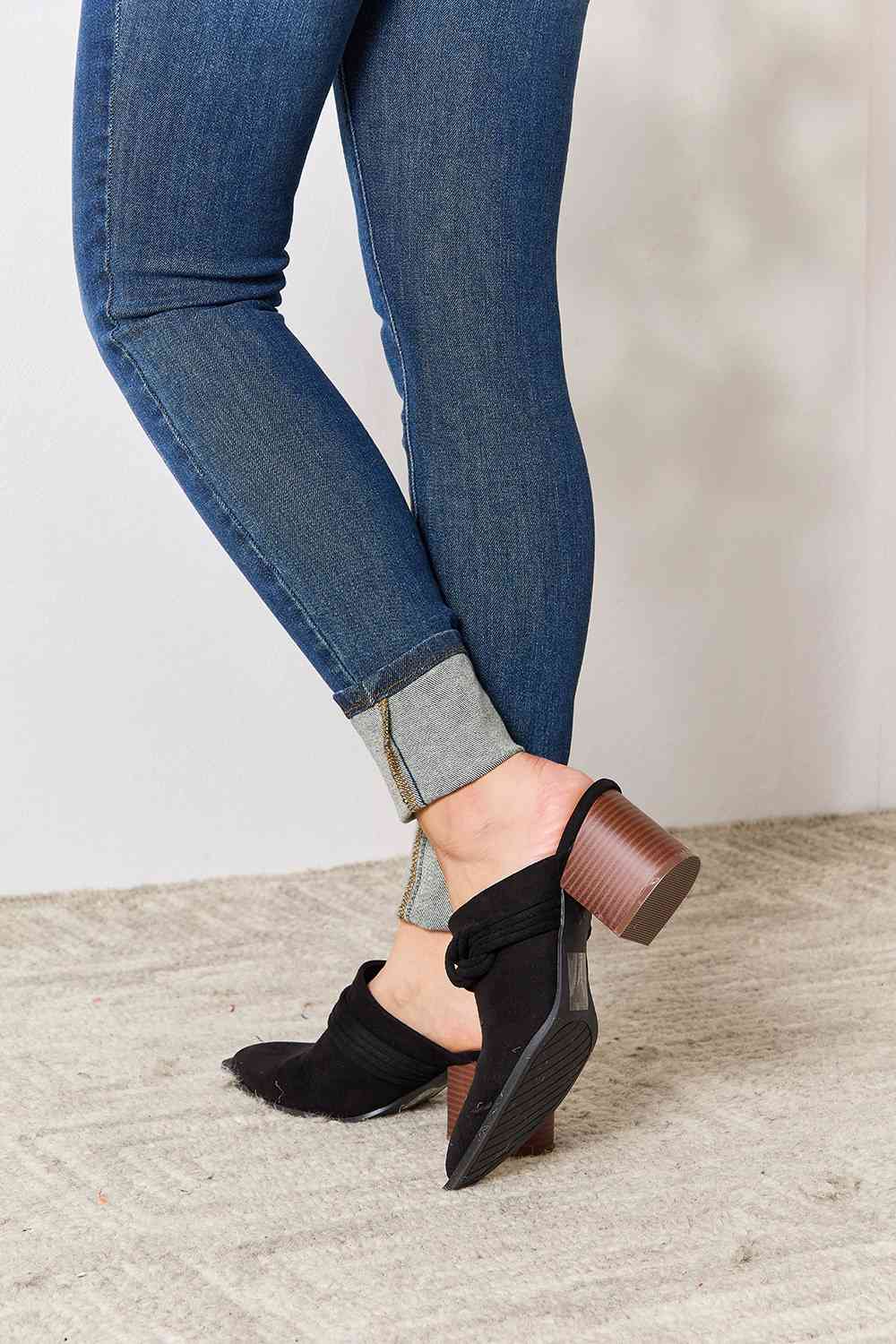 East Lion Corp Pointed-Toe Braided Trim Mules Shop One Place