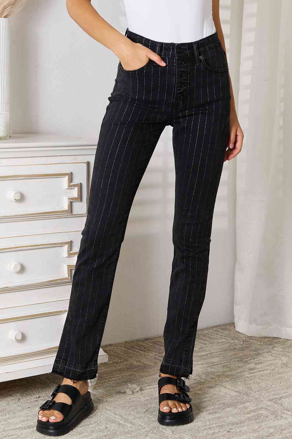 Kancan Striped Pants with Pockets Shop One Place