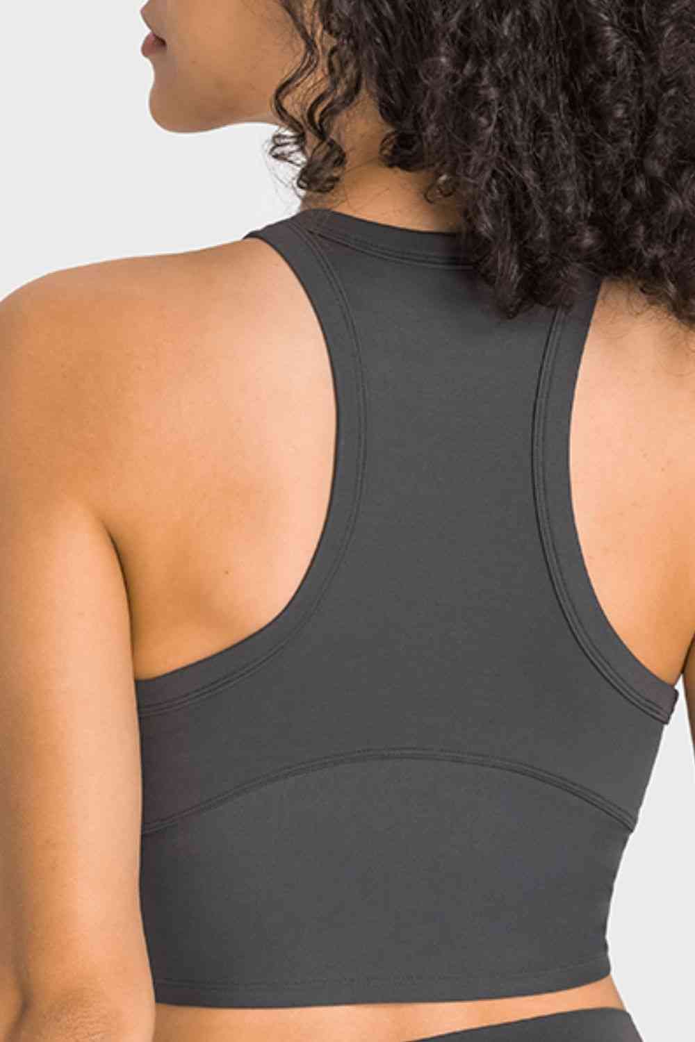 Racerback Cropped Sports Tank Shop One Place
