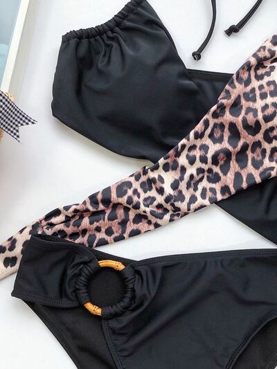 Halter Neck Two-Piece Bikini Set Shop One Place