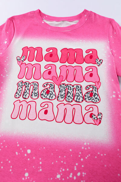 MAMA Round Neck Short Sleeve T-Shirt Shop One Place