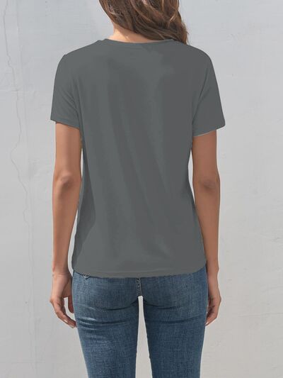 Motorcycle Graphic Round Neck T-Shirt Shop One Place