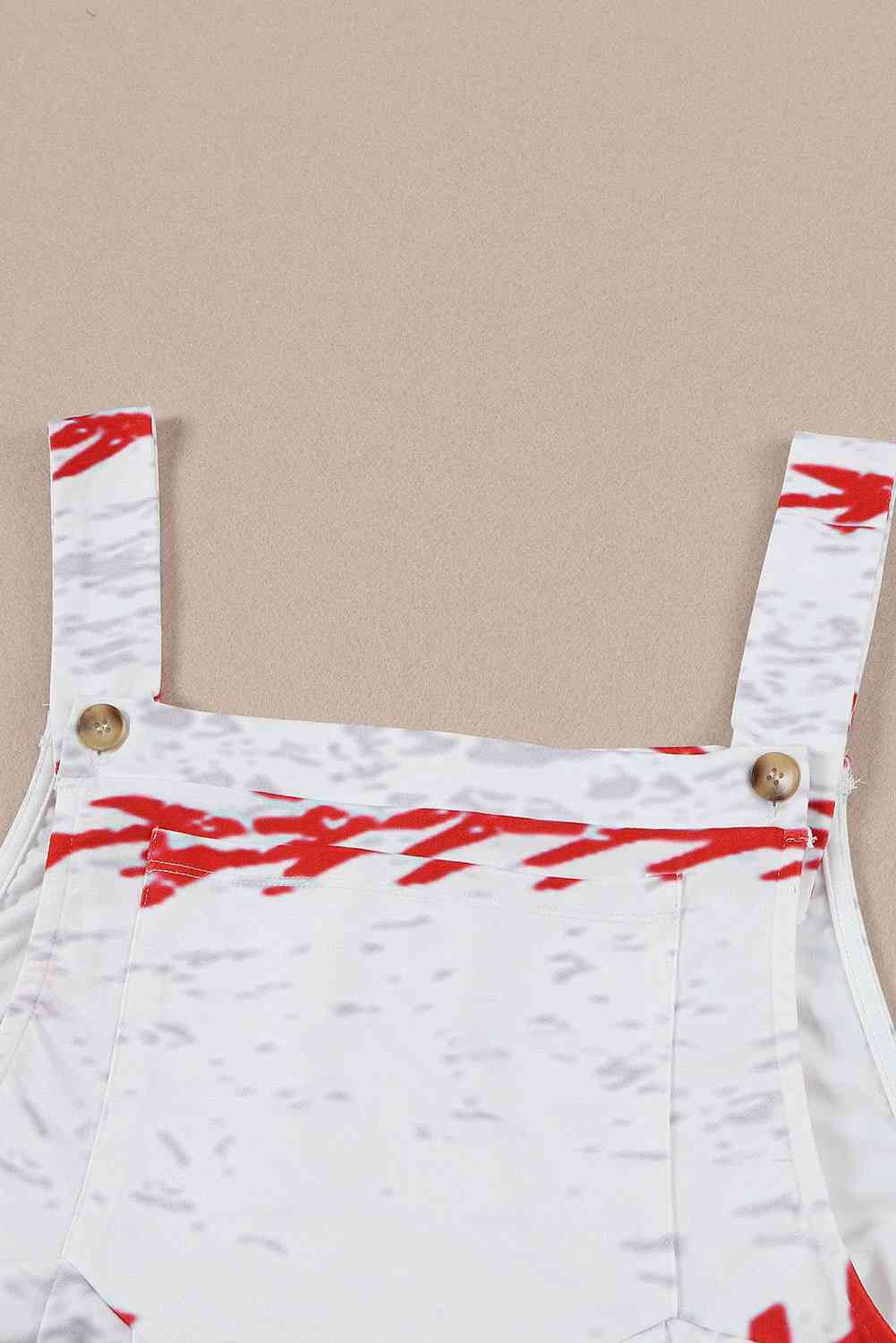 Pocketed Printed Wide Strap Overall Shop One Place