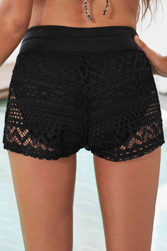 Full Size Drawstring Waist Swim Shorts Shop One Place