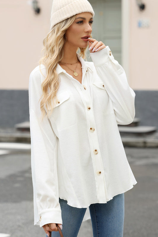 Button Up Long Sleeve Shirt Shop One Place