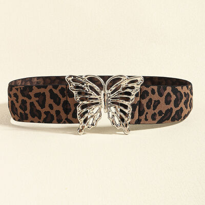 Butterfly Alloy Buckle Elastic Belt Shop One Place