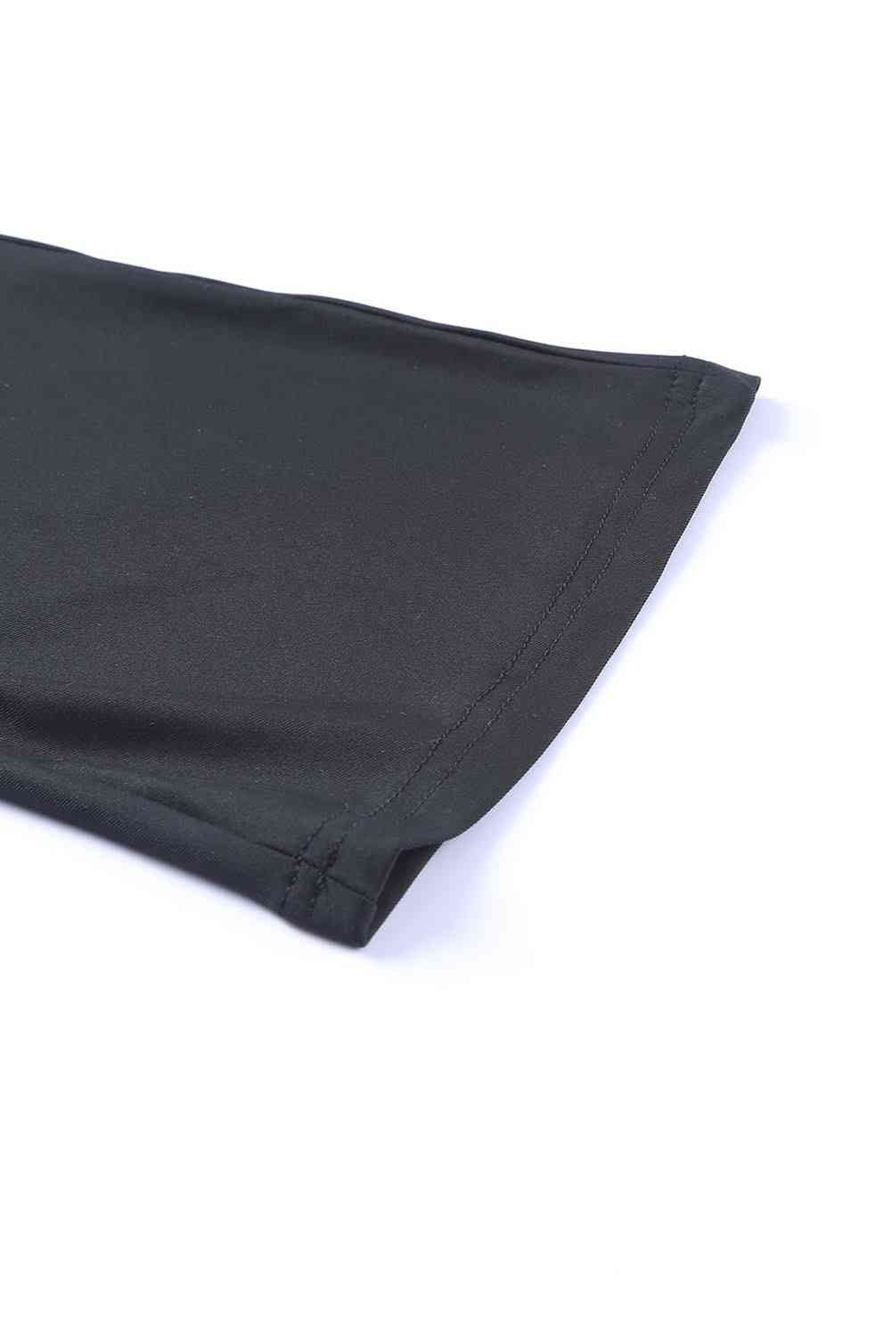 Twisted Plunge Three-Quarter Sleeve Jumpsuit Shop One Place