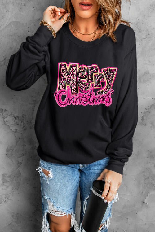 MERRY CHRISTMAS Long Sleeve Sweatshirt Shop One Place