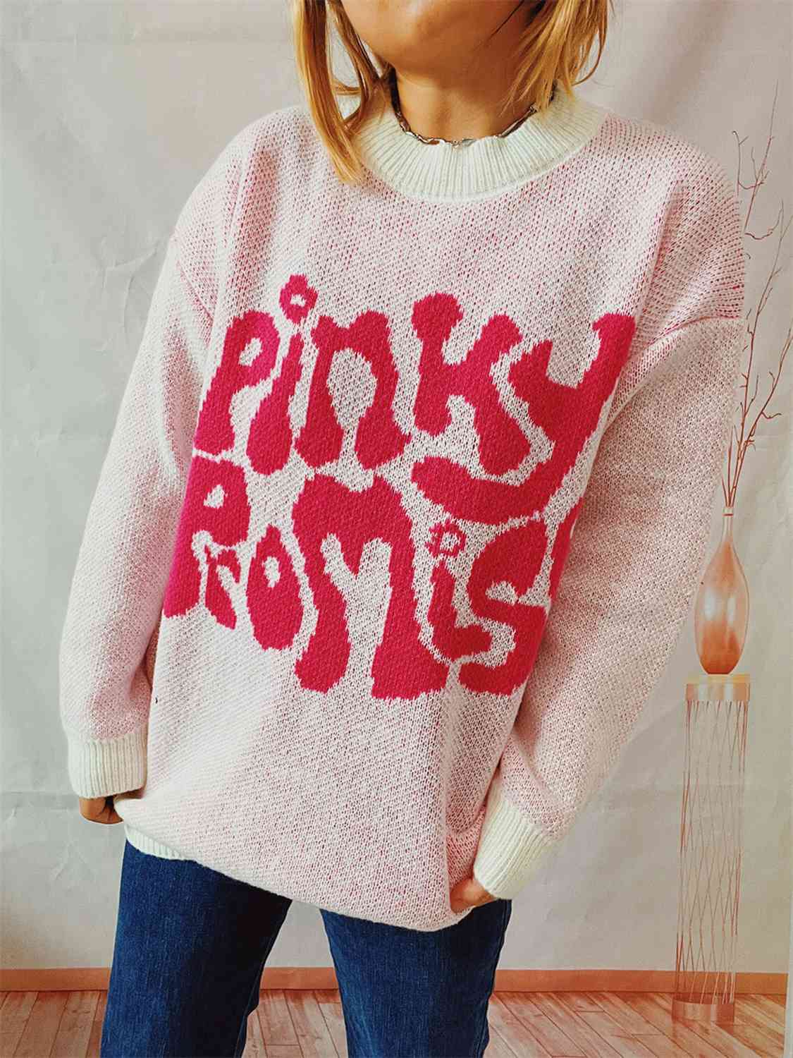 PINKY PROMISE Graphic Sweater Shop One Place