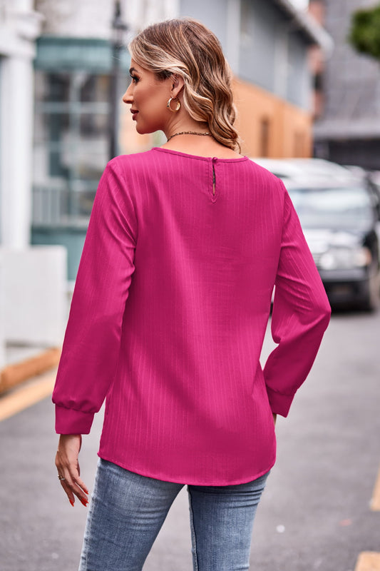 Round Neck Long Sleeve Tee Shop One Place