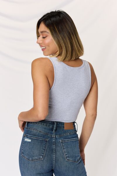 Zenana Square Neck Wide Strap Cropped Cami Shop One Place