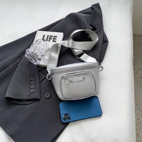 Texture PU Leather Crossbody Bag Shop One Place