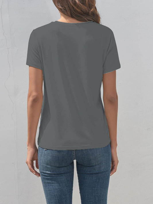 Cat Round Neck Short Sleeve T-Shirt Shop One Place