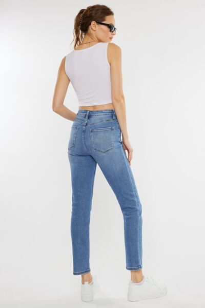 Kancan Full Size Cat's Whiskers High Waist Jeans Shop One Place