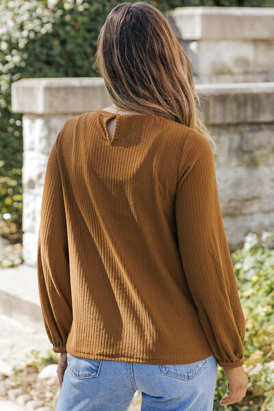 Round Neck Long Sleeve T-Shirt Shop One Place