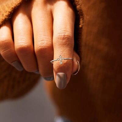 925 Sterling Silver Cross Ring Shop One Place
