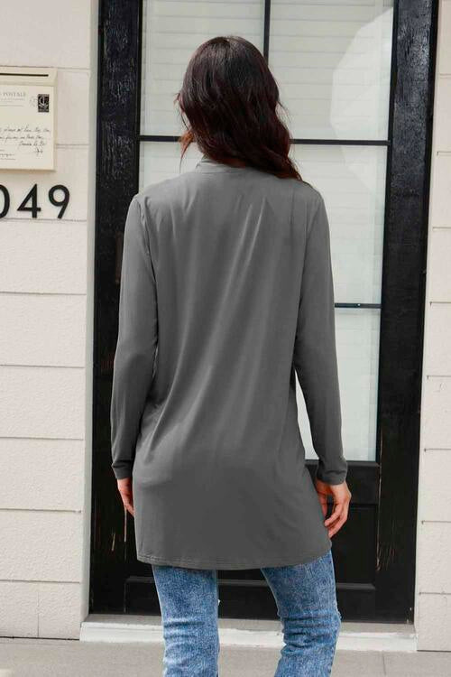 Basic Bae Full Size Open Front Long Sleeve Cardigan with Pockets Shop One Place