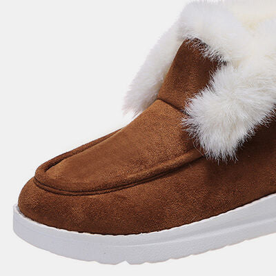 Furry Suede Snow Boots Shop One Place